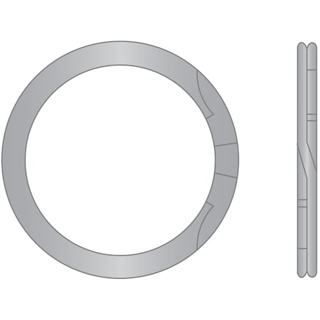 Huyett Internal Retaining Ring, 18-8 Stainless Steel, Plain Finish, 0.625 in Bore Dia. RR-062-S02
